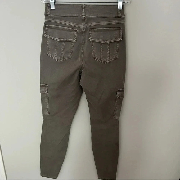 Spanx Stretch Twill Ankle Cargo Pant Khaki Green Size Small - Picture 5 of 7